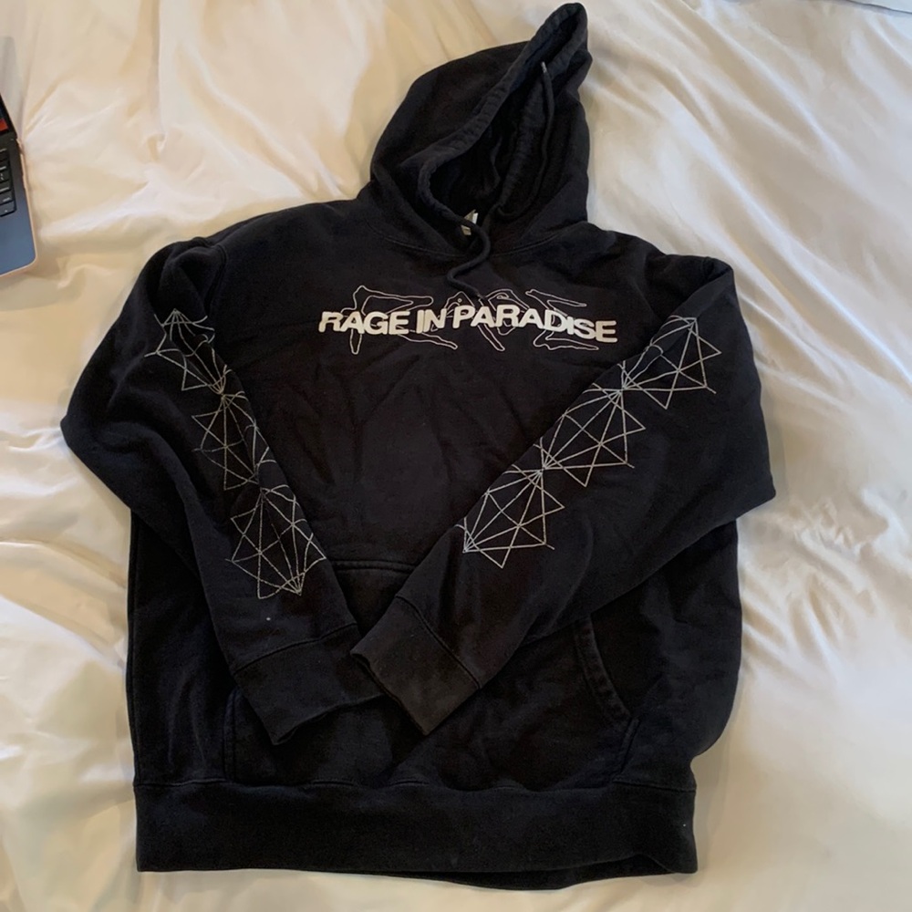 Rage in Paradise black hoodie